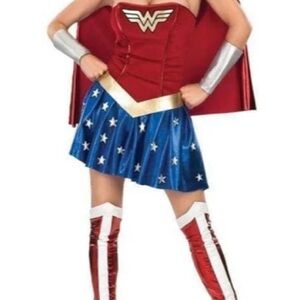 Wonder Woman Women’s Halloween Costume - Red, Blue, Silver